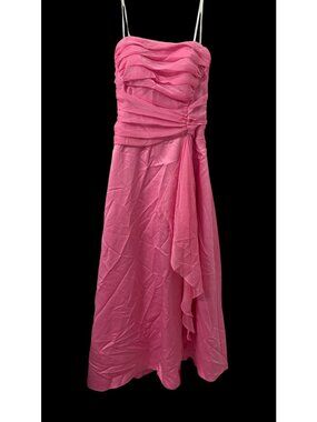 Vtg Masquarde Pink Babydoll Strapless Ruched Draped Formal Evening Gown Y2K fair
